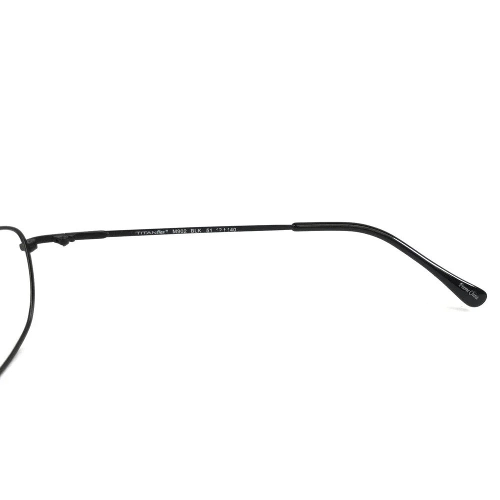 Titanflex Eyeglasses Frames M902 BLK Black Oval Wire Rim Titanium 51-19-140